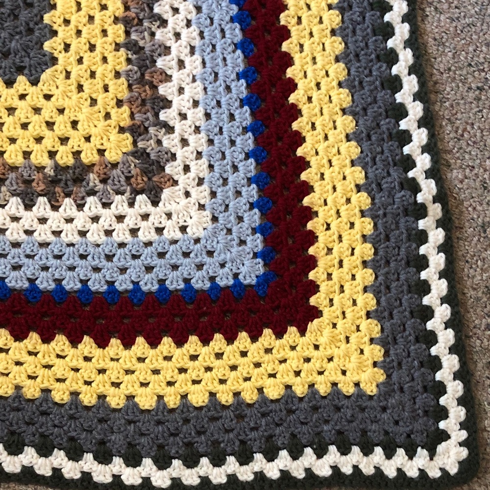Handmade Multicolor Crochet Blanket - Picture 4 of 4